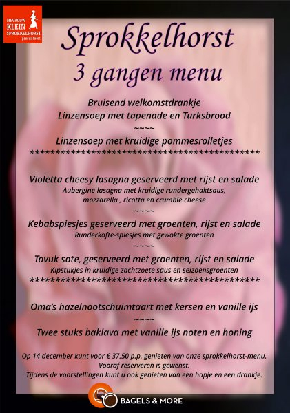 SPROKKELHORST 3 GANGEN MENU